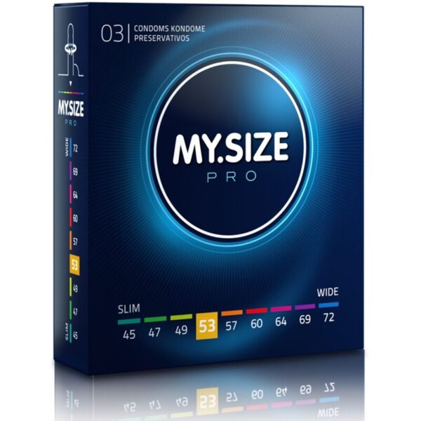 MY SIZE - PRO PRESERVATIFS 53 MM 3 UNITES -