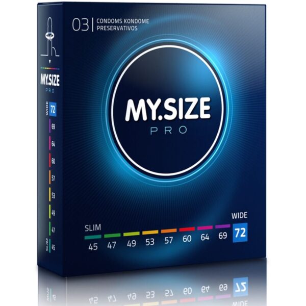 MY SIZE - PRO PRÉSERVATIFS 72 MM 3 UNITÉS -