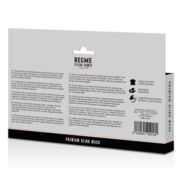 BEGME - MASQUE AVEUGLE PREMIUM ÉDITION ROUGE AVEC DOUBLURE EN NÉOPRÈNE - – Image 6