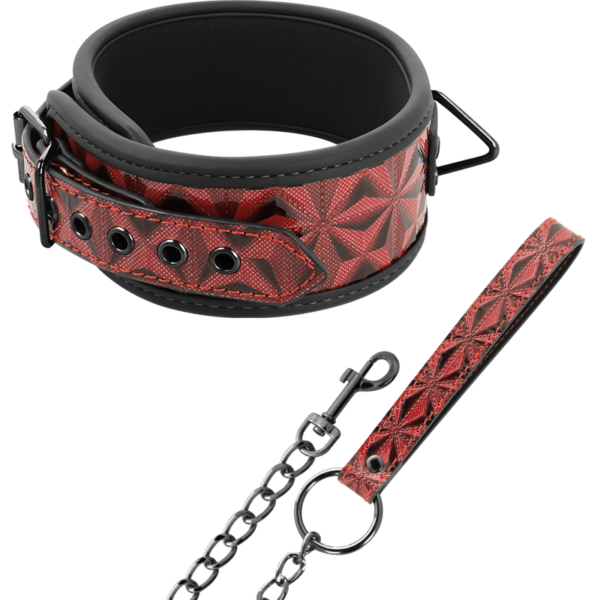 BEGME - COLLIER EN CUIR VÉGAN PREMIUM ÉDITION ROUGE AVEC DOUBLURE EN NÉOPRÈNE -