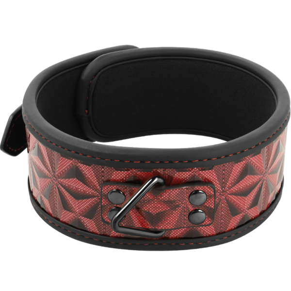 BEGME - COLLIER EN CUIR VÉGAN PREMIUM ÉDITION ROUGE AVEC DOUBLURE EN NÉOPRÈNE - – Image 3