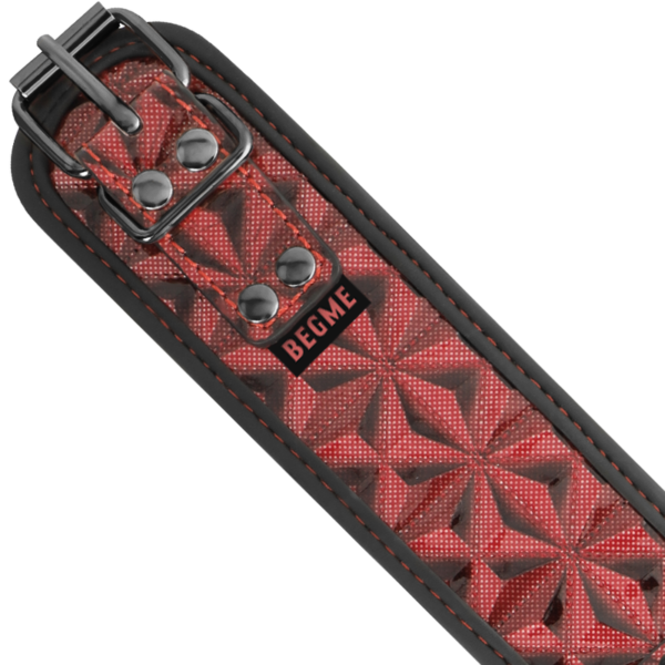 BEGME - COLLIER EN CUIR VÉGAN PREMIUM ÉDITION ROUGE AVEC DOUBLURE EN NÉOPRÈNE - – Image 6