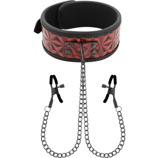 BEGME - COLLIER ÉDITION ROUGE AVEC PINCES  TÉLÉMON AVEC DOUBLURE EN NÉOPRÈNE -