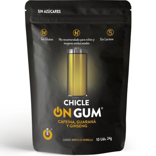 WUG GUM - ON CAFFEINE, GINSENG AND GUARANA GUM 10 UNITS -