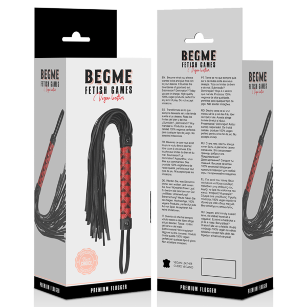BEGME - FLOGGER EN CUIR VÉGAN ÉDITION ROUGE - – Image 5