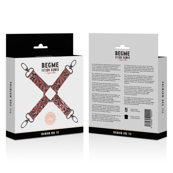 BEGME - CRAVATE DE PORC EN CUIR VÉGAN PREMIUM ÉDITION ROUGE - – Image 5