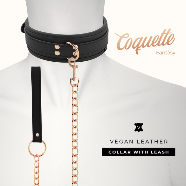 COQUETTE CHIC DESIRE - COLLIER FANTAISIE EN CUIR VÉGAN AVEC BRACELET ET DOUBLURE EN NÉOPRÈNE - – Image 4