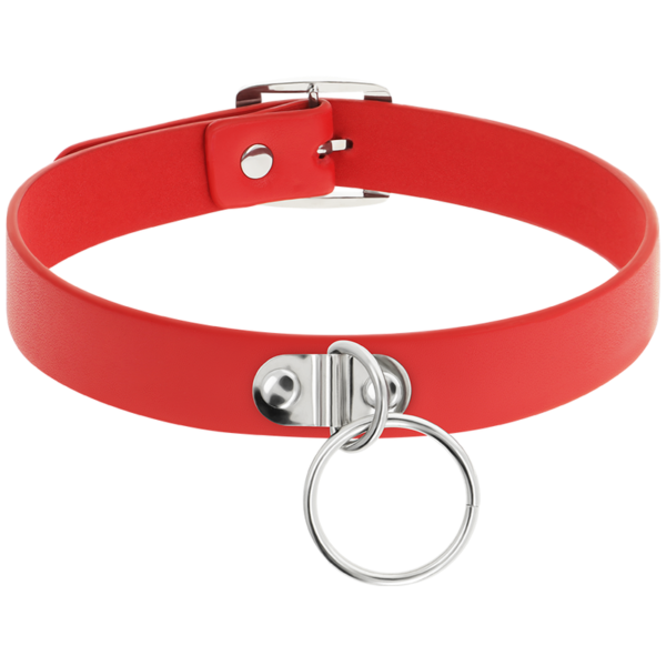 COQUETTE - CHIC DESIRE COLLIER CUIR VEGAN ROUGE FEMME ACCESSOIRE FÉTICHE - – Image 3