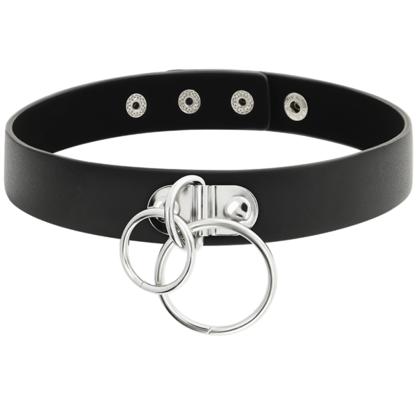 COQUETTE - CHIC DESIRE RAS DE COU DOUBLE ANNEAU EN CUIR VÉGAN - – Image 3
