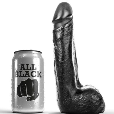 ALL BLACK - GODE RÉALISTE NOIR DOUX 20 CM -