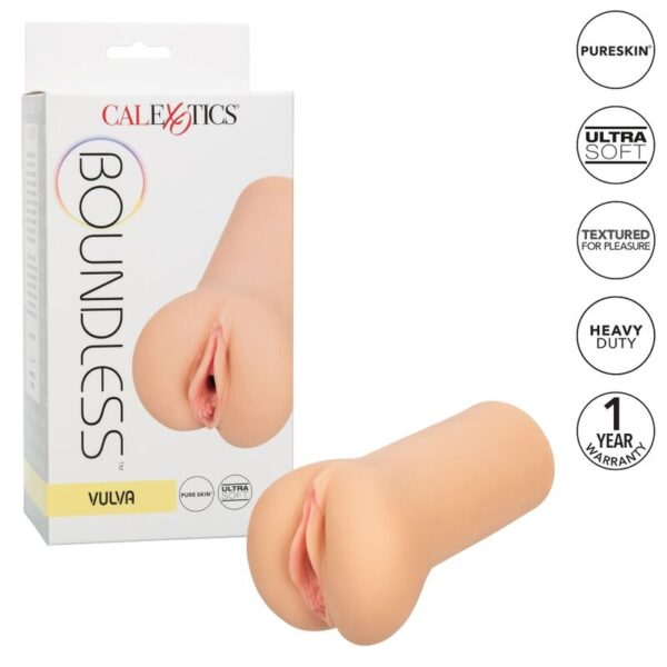CALIFORNIA EXOTICS - BOUNDLESS VULVA STROKER - PEAU CLAIRE - – Image 2