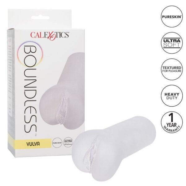CALIFORNIA EXOTICS - BOUNDLESS VULVA STROKER - TRANSPARENT - – Image 2