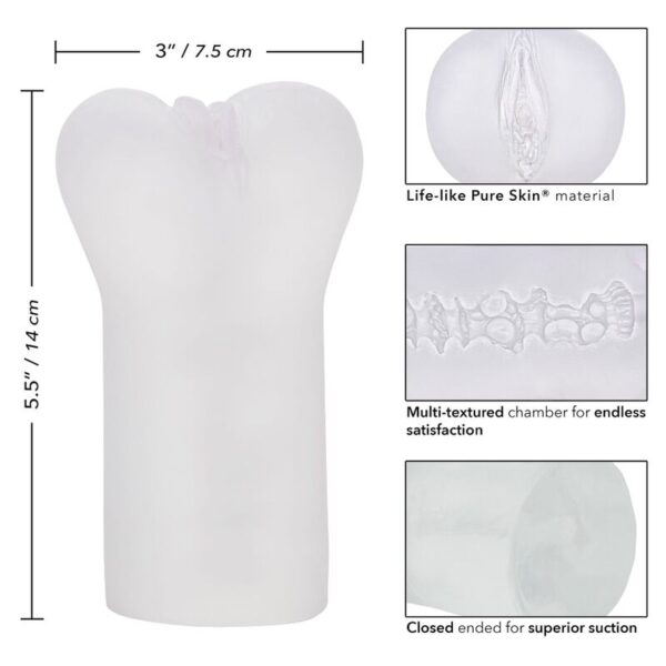 CALIFORNIA EXOTICS - BOUNDLESS VULVA STROKER - TRANSPARENT - – Image 4