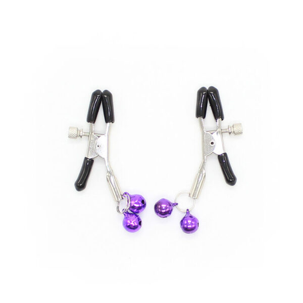 OHMAMA FETISH - Pinces à tétons AVEC CLOCHE LILAS - – Image 2