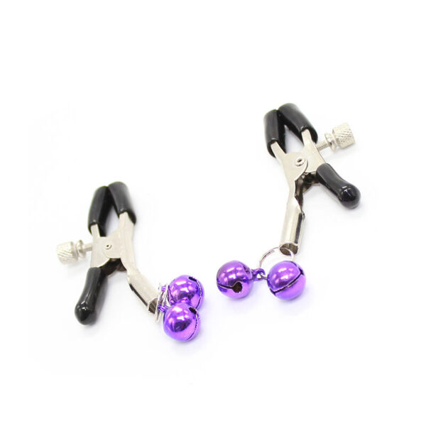 OHMAMA FETISH - Pinces à tétons AVEC CLOCHE LILAS - – Image 4