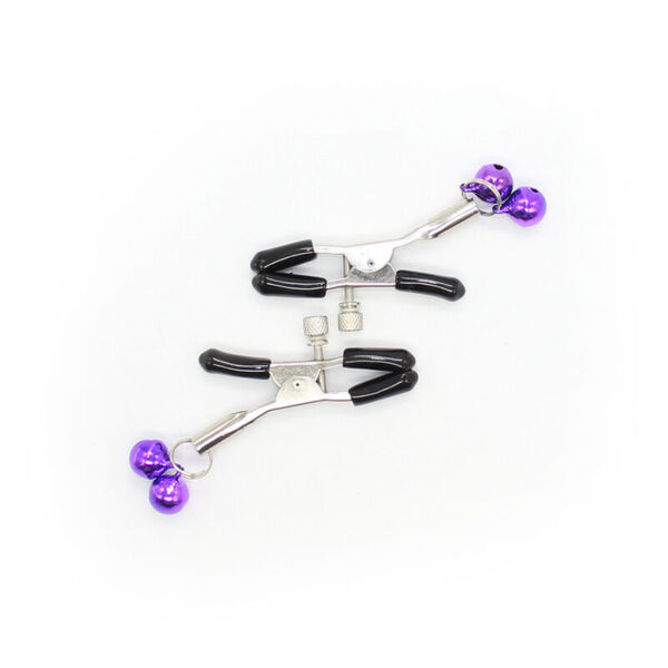 OHMAMA FETISH - Pinces à tétons AVEC CLOCHE LILAS - – Image 6