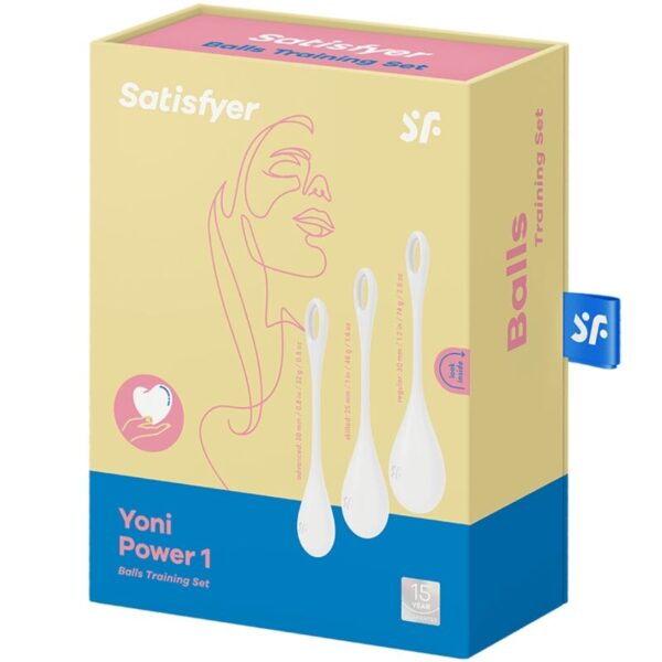 SATISFYER - ENSEMBLE ENTRAÎNEMENT YONI POWER 1 BLANC - – Image 4