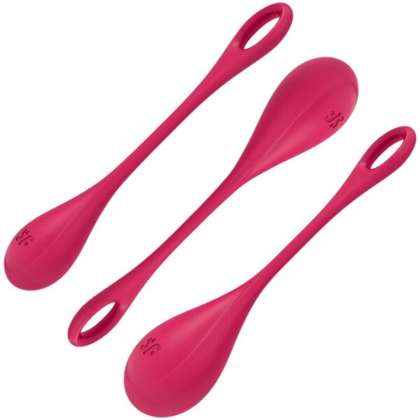 SATISFYER - ENSEMBLE ENTRAÎNEMENT YONI POWER 1 ROUGE -