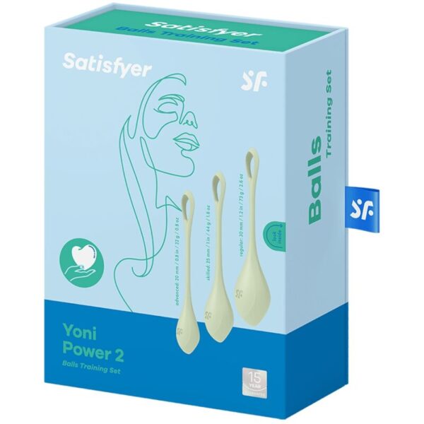SATISFYER - ENSEMBLE ENTRAÎNEMENT YONI POWER 2 VERT - – Image 3