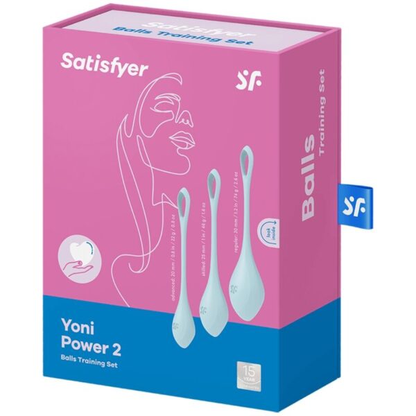 SATISFYER - ENSEMBLE ENTRAÎNEMENT YONI POWER 2 BLEU - – Image 3