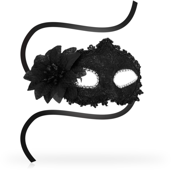 OHMAMA - MASQUES ANTIZAZ FLEUR CÔTÉ STYLE VÉNITIEN - NOIR - – Image 2