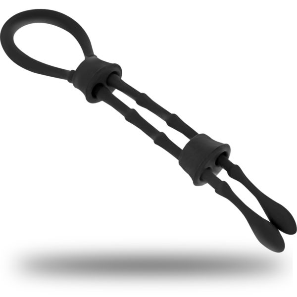 OHMAMA FETISH - ANNEAU CORDON COQ ET TESTICULES EN SILICONE -