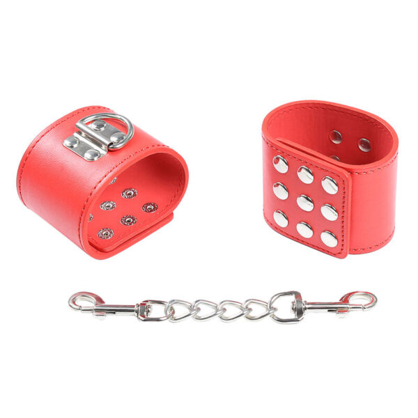 OHMAMA FETISH - MENOTTES ROUGES AVEC FERMETURE À PRESSION - – Image 2