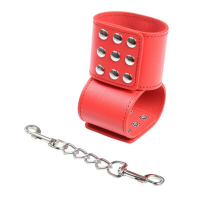 OHMAMA FETISH - MENOTTES ROUGES AVEC FERMETURE À PRESSION -