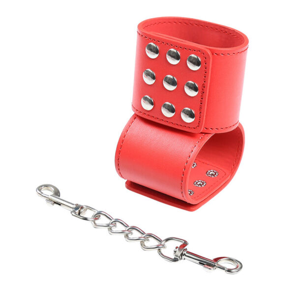 OHMAMA FETISH - MENOTTES ROUGES AVEC FERMETURE À PRESSION -