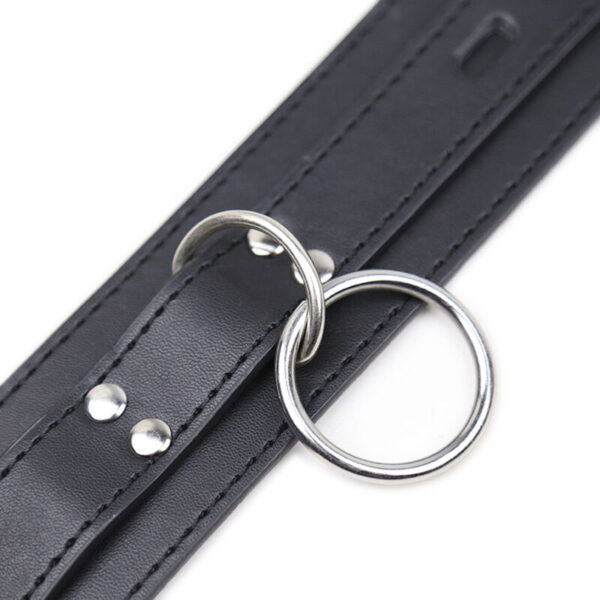 OHMAMA FETISH - COLLIER DE SOUMISSION AVEC 3 ANNEAUX - – Image 2