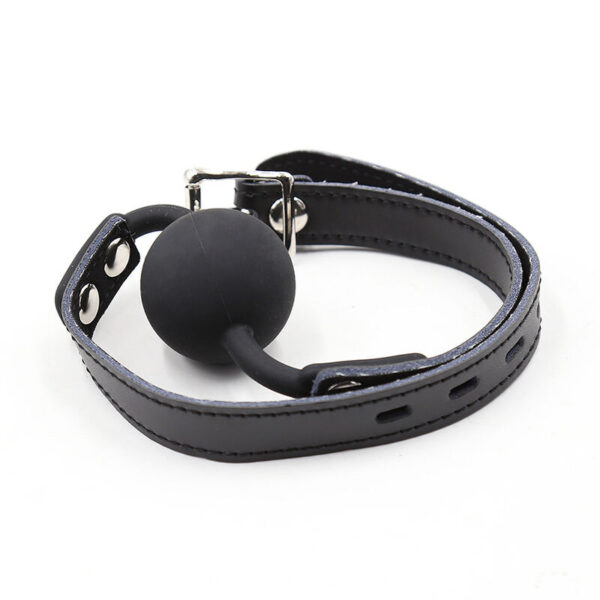 OHMAMA FETISH - BALL GAG EN SILICONE AVEC CEINTURE EN CUIR - – Image 5