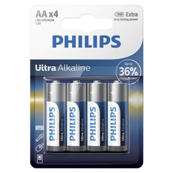 PHILIPS - PILE ULTRA ALCALINE AA LR6 4 UNITÉ -