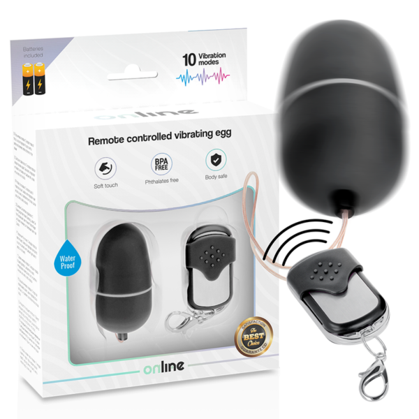 ONLINE - OEUF VIBRANT TÉLÉCOMMANDE M NOIR - – Image 2