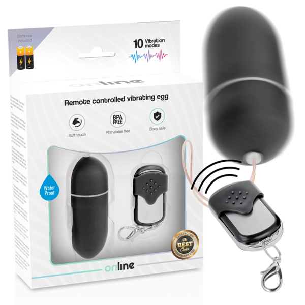 ONLINE - OEUF VIBRANT TÉLÉCOMMANDE L NOIR - – Image 2