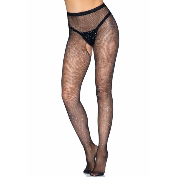 LEG AVENUE - COLLANTS SANS CROTHLESS RÉSILLE - – Image 4
