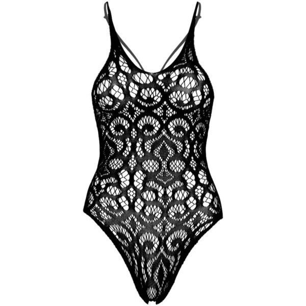 LEG AVENUE - TEDDY EN DENTELLE SANS COUTURES - NOIR - – Image 5