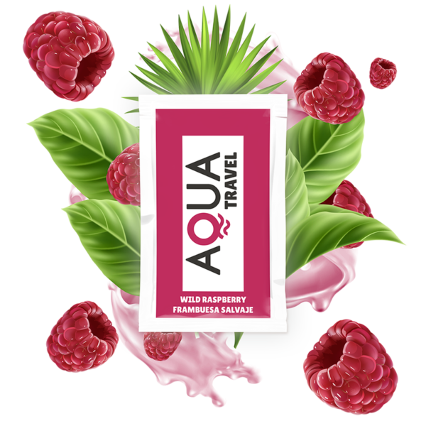 AQUA TRAVEL - LUBRIFIANT À BASE D'EAU SAVEUR FRAMBOISE SAUVAGE 6 ML -