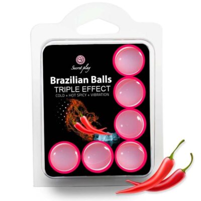 SECRETPLAY - SET 6 BALLES BRÉSILIENNES TRIPLE EFFET -