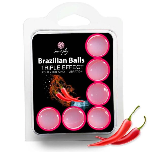 SECRETPLAY - SET 6 BALLES BRÉSILIENNES TRIPLE EFFET -