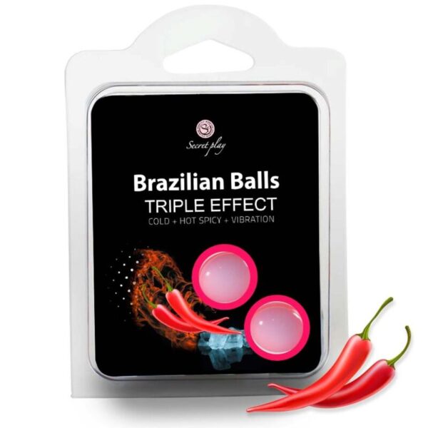 SECRETPLAY - SET 2 BALLES BRÉSILIENNES TRIPLE EFFET -