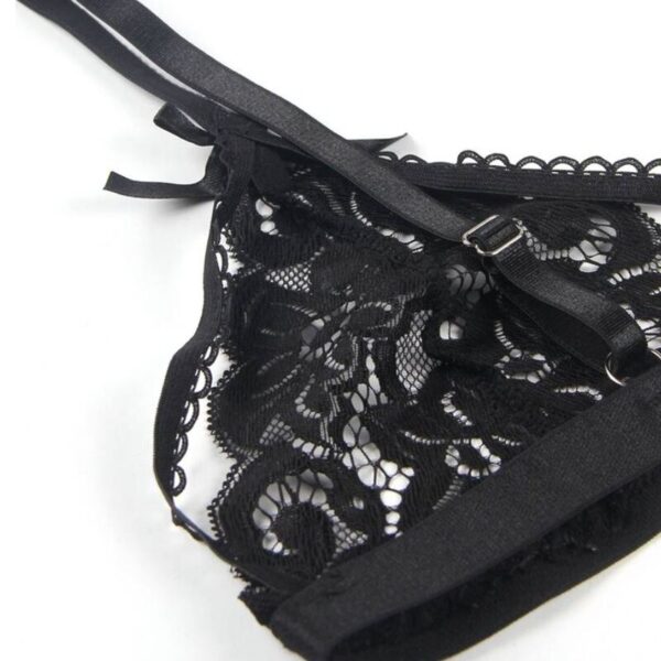 SUBBLIME - SET ENSEMBLE TROIS PIÈCES SOUTIEN-GORGE + PORTE-JARRETELLE + STRING L/XL - – Image 3