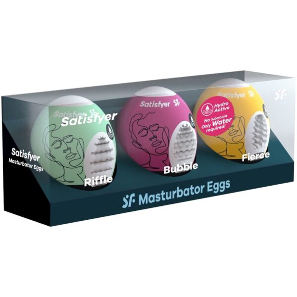SATISFYER - 3 OEUFS MASTURBATEURS RIFFLE, BUBBLE & FIERCE - – Image 2