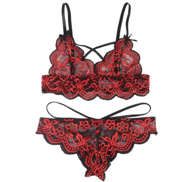 SUBBLIME - SET ENSEMBLE DEUX PIÈCES TOP ET CULOTTE EN DENTELLE S/M - – Image 5