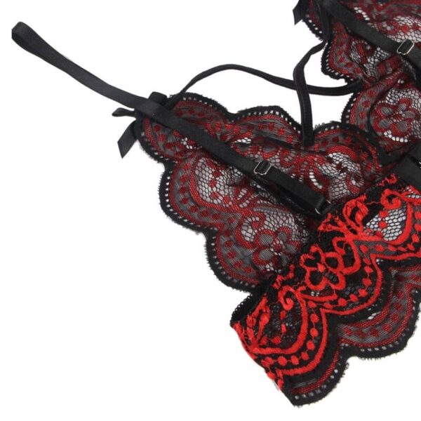 SUBBLIME - SET ENSEMBLE DEUX PIÈCES TOP ET CULOTTE EN DENTELLE S/M - – Image 6
