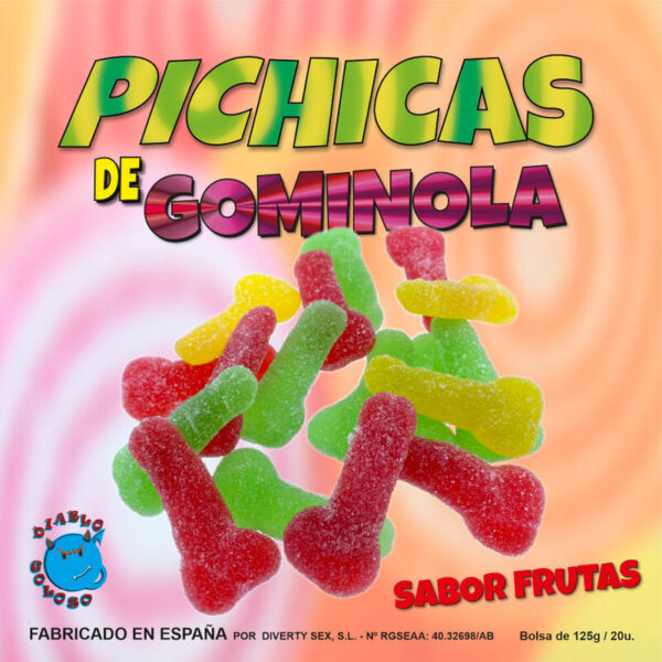 DIABLO GOLOSO - PICHITAS GUMMINOL AUX FRUITS AVEC SUCRE -
