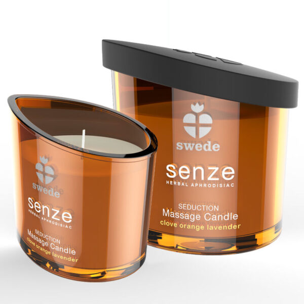SWEDE - BOUGIE DE MASSAGE SÉDUCTION SENZE - GIROFLE, ORANGE, LAVANDE -