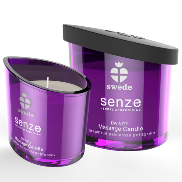 SWEDE - BOUGIE DE MASSAGE SENZE DIVINITY - PAMPLEMOUSSE, PALMAROSA, PETITGRAIN -
