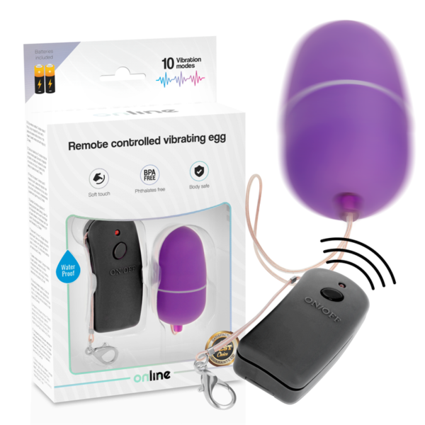 ONLINE - OEUF VIBRANT AVEC TÉLÉCOMMANDE LILAS - – Image 2
