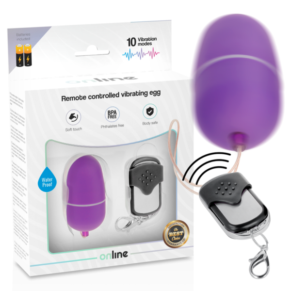 ONLINE - OEUF VIBRANT TÉLÉCOMMANDE M LILAS - – Image 2