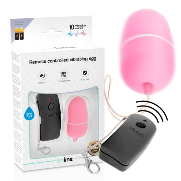 ONLINE - OEUF VIBRANT AVEC TÉLÉCOMMANDE ROSE - – Image 2